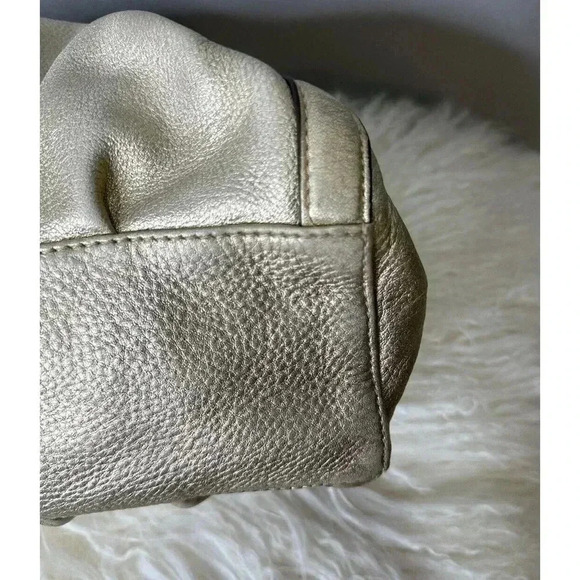 B Markowski Metallic Silver Color, leather Satchel Handbag, Designer Handbag - Picture 11 of 16